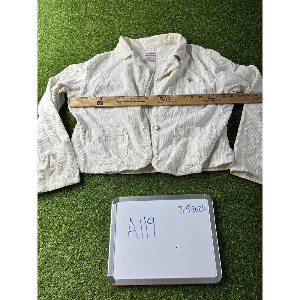 No Boundaries Juniors X-Large White Corduroy‎ Stretch Jacket